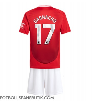 Manchester United Alejandro Garnacho #17 Replika Hemmatröja Barn 2024-25 Kortärmad (+ Korta byxor)